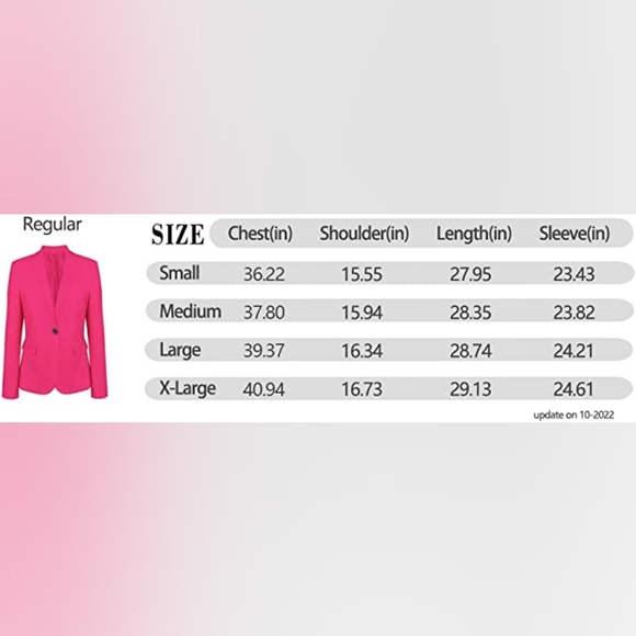 Lapel One Button Pink Blazer Blazer - Picture 4 of 4